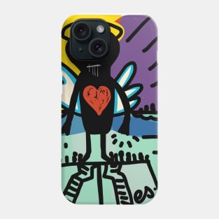 Black Angel of Love Graffiti Street Art Phone Case