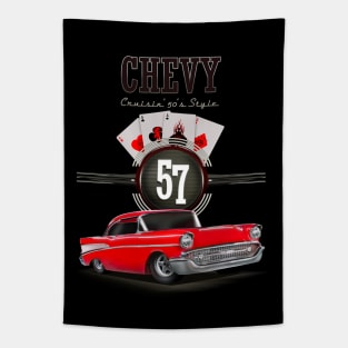 Hot Rod Chevy Bel Air Tapestry