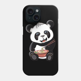 Panda bear,panda eats ramen,ramen lover,panda lover Phone Case