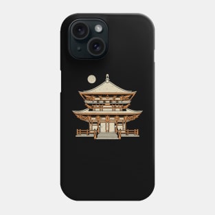 Japanese budhist temple woodblock print Phone Case