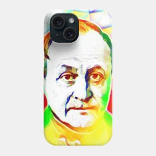 Auguste Comte Colourful Portrait | Auguste Comte Artwork 11 Phone Case