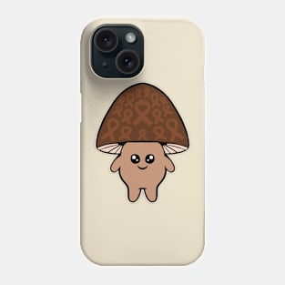 Brown Awareness Ribbon Mushroom man Phone Case