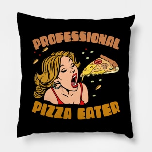 Professional Pizza Eater Pop Art Pillow