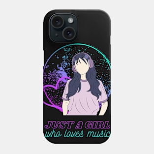 JUST A GIRL who loves music Phone Case