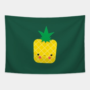 Kawaii Fruit Illustration with a cute Pineapple for Kids Tapestry