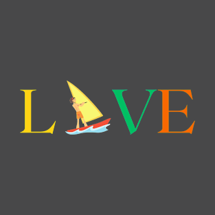 Love Wind Surfing T-Shirt