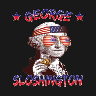 George Sloshington Washington 4th of July Men Funny American T-Shirt