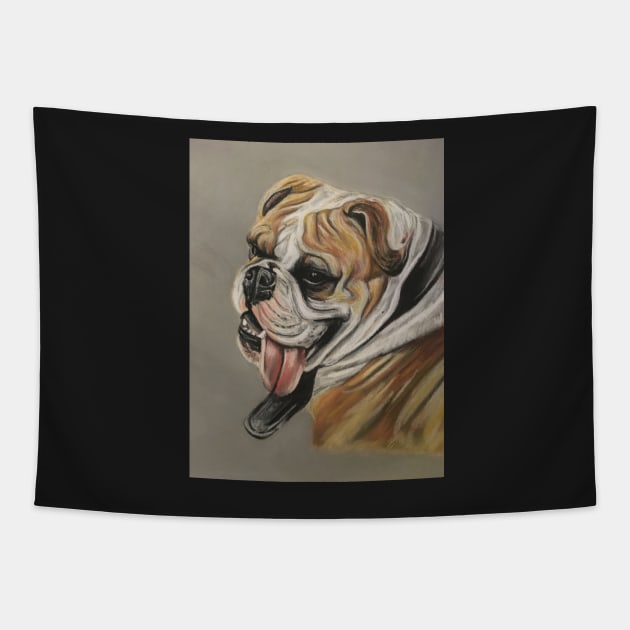 Old Tyme Bulldog Tapestry by Merlinsmates