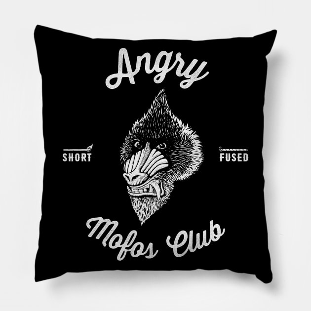 Angry Mofos Club Pillow by victorcalahan