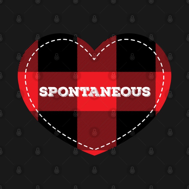 Buffalo Plaid Lumberjack Spontaneous Love Heart by anonopinion