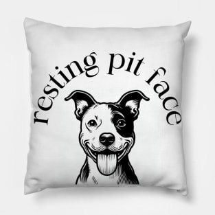 Resting pit face Pillow