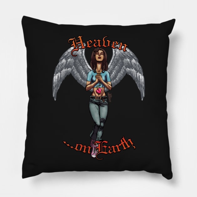 Heaven on Earth Pillow by LeighWalls