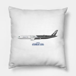 Illustration of Airbus A350 F-WWCF Pillow