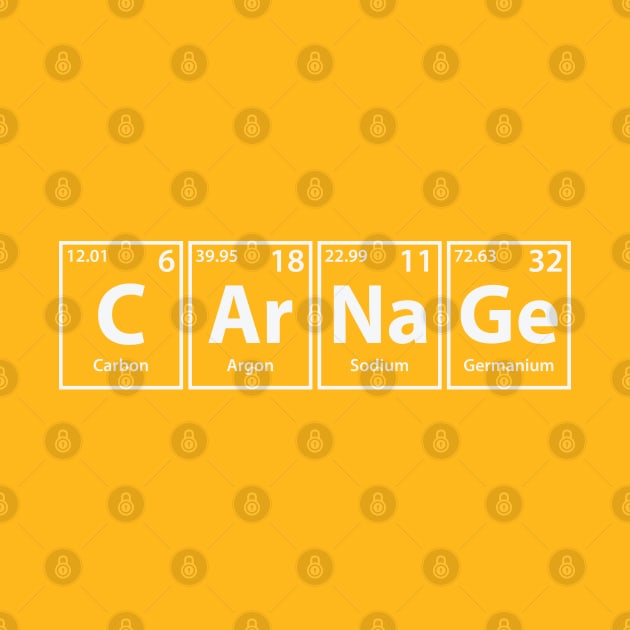 Carnage (C-Ar-Na-Ge) Periodic Elements Spelling by cerebrands