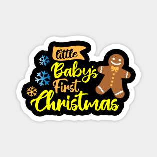 Little babys first christmas yellow. Magnet