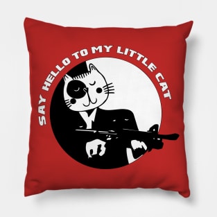 Say Hello To My Little Cat - Funny Cat Gun Pillow