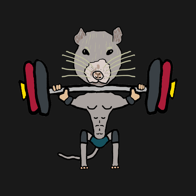 Gym Rat Weightlifting by Mark Ewbie