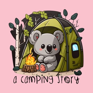 Koala camping into the wild with quote T-Shirt