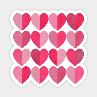 Shades of Love Pink Hearts Magnet