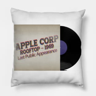 RETRO VINYL APPLE ROOFTOP 60s Pillow