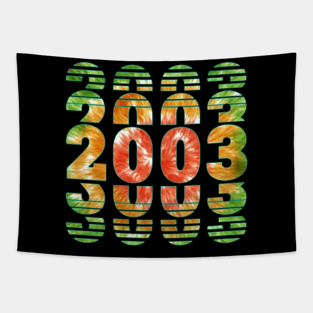 Tie Dye 2003 Birthday Tapestry by sevalyilmazardal