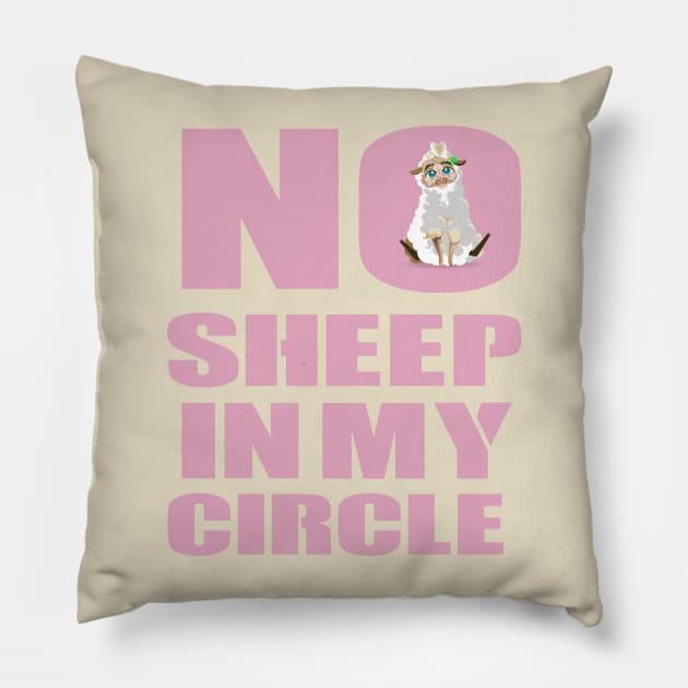 no sheep in my circle fanny Shirt Pillow by boufart