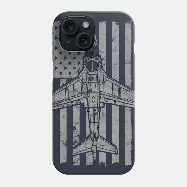 EA-6B Prowler Military Airplane Vintage Flag Phone Case by DesignedForFlight