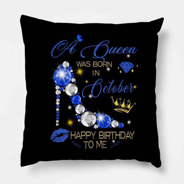 October Queen Birthday Pillow by adalynncpowell