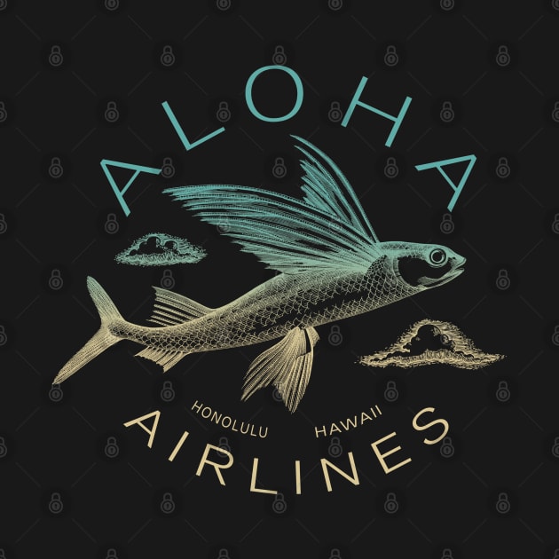 Vintage Aloha Airlines 3 by © Buck Tee Originals by Buck Tee