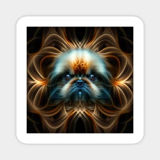 A Fractal Design of A Pekingese Magnet