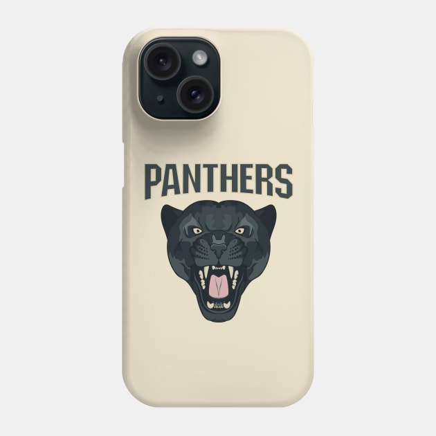 Panthers head Phone Case by Mako Design 