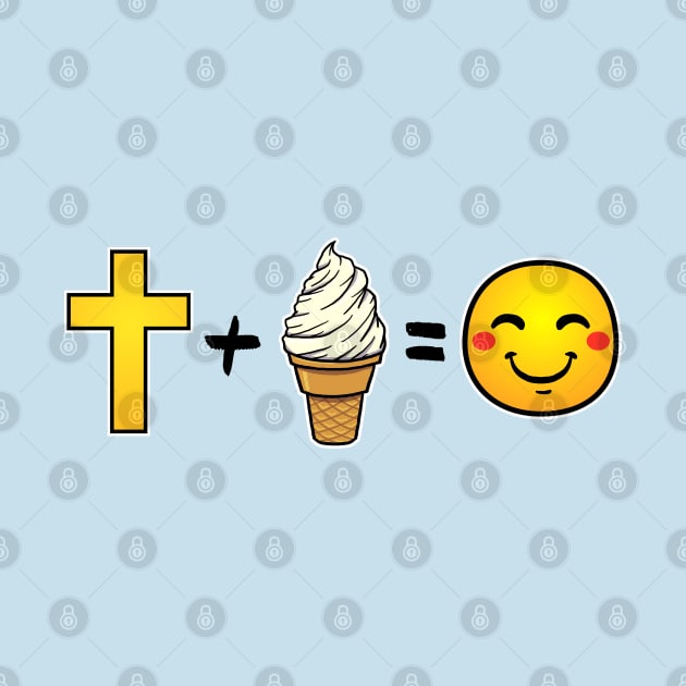 Christ plus Vanilla Ice Cream equals happiness by thelamboy