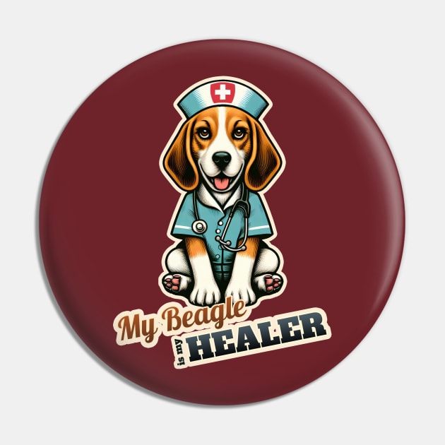 Beagle Nurse Pin by k9-tee