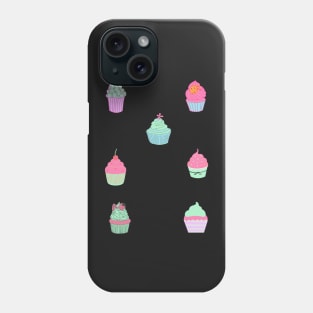 Kawaii japanese pastel cupcake pattern Phone Case