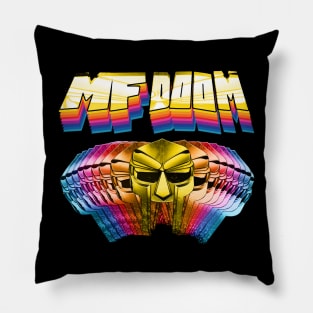 retro mf doom mask Pillow