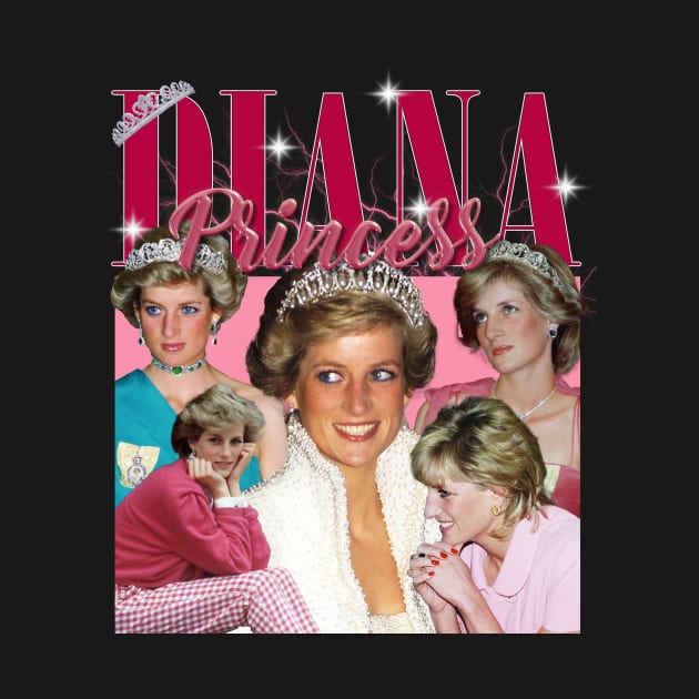 VINTAGE BOOTLEG PRINCESS DIANA 90S RETRO by Archer Expressionism Style