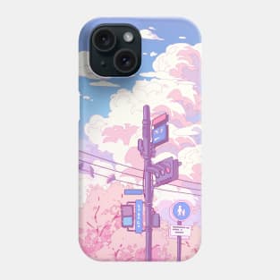 The beautiful sky, traffic lights, and pigeons Phone Case