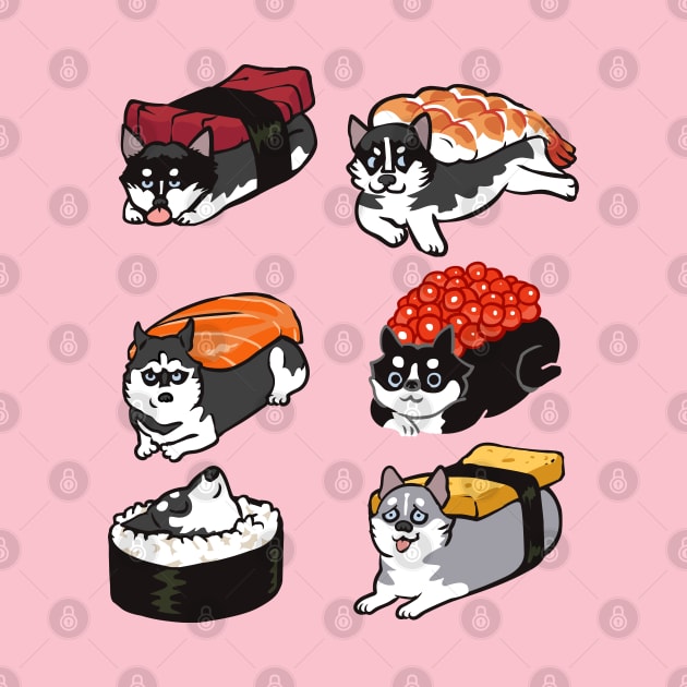 Sushi Husky by huebucket