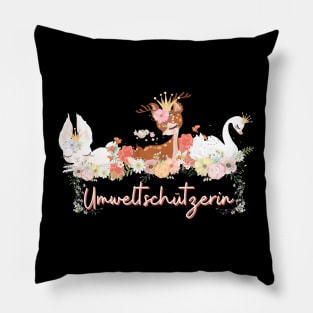 Hase Reh Schwan Umwelt Schutz Prinzessin Blumen Süß Pillow