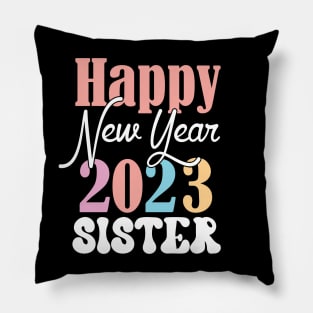 Happy New Year 2023 mom Groovy T-Shirt Pillow