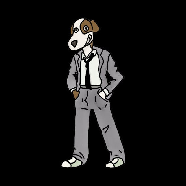 dog in a suit by coolmerchstuff