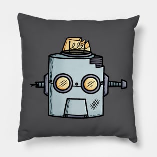 Old Robot Head Pillow