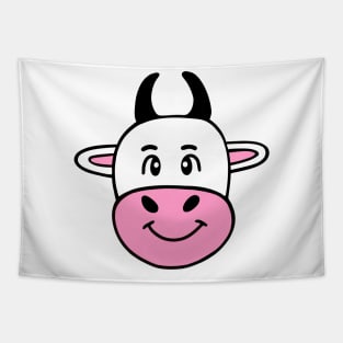 HAPPY Cow Lover - Funny Cow Art Tapestry
