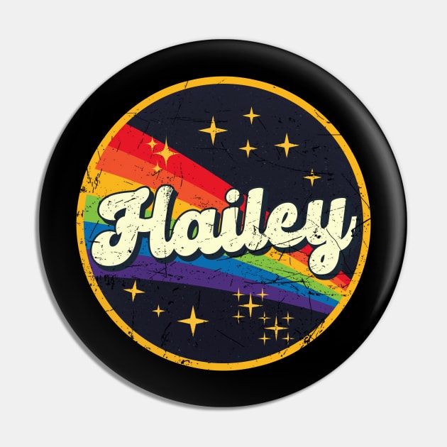 Hailey // Rainbow In Space Vintage Grunge-Style Pin by LMW Art