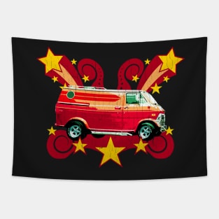 Retro 70s Van (vintage distressed) Tapestry