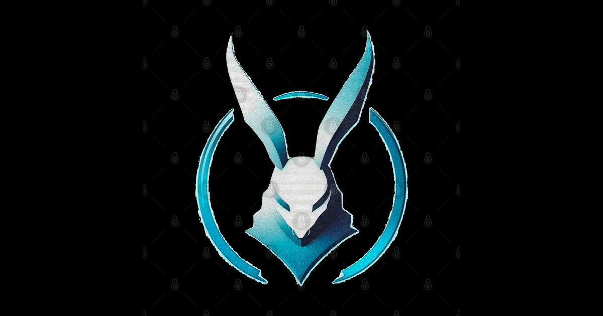 Rabbit logo - Silhouette - Sticker | TeePublic