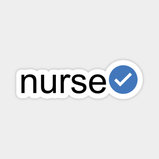 Verified Nurse (Black Text) Magnet