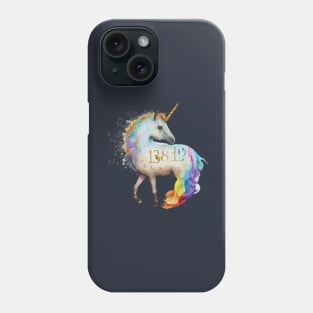 Cutie Pi day Unicorn rainbow kawaii kindergarten Phone Case