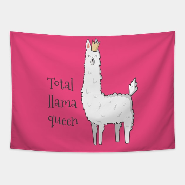 Total Llama Queen Tapestry by Dreamy Panda Designs