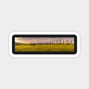 Panorama of Tuscan landscape with cypress trees Magnet